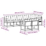 vidaXL Ensemble de canapés d'extérieur 8 pc Naturel et Noir