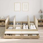 vidaXL Cadre de lit avec rangement Chêne Sonoma 236.5 x 200 x 31.5 cm