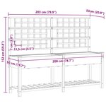 vidaXL Cache-pot de jardin avec étagère Beige 203.5 x 54 x 152.5 cm