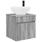 vidaXL Meuble de lavabo mural Sonoma gris 49 x 44 5 x 66 5 cm