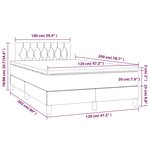 vidaXL Sommier à lattes de lit avec matelas LED Gris clair 120x200 cm