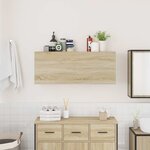 vidaXL Armoire murale de bain chêne sonoma 100x25x40cm bois ingénierie