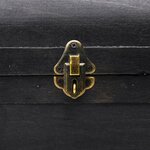 vidaXL Coffre de rangement Bois Noir 90 x 51 x 42 cm