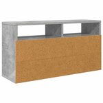vidaXL Basboard avec tiroir Gris béton 72 x 22 5 x 38 cm