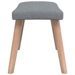 vidaXL Chaise de relaxation avec tabouret Gris clair Tissu
