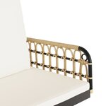 vidaXL Balancelle avec coussins 105x58x38 cm résine tressée et acier