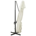 vidaXL Parasol de jardin déporté avec double plateau sable 400 x 300 cm