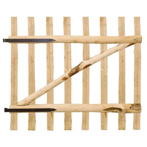 vidaXL Portillon simple de clôture Bois de noisetier 100x90 cm