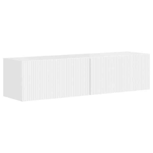 vidaXL Meuble TV mural 2 Pièces Blanc Brillant 60 x 31 x 29.5 cm