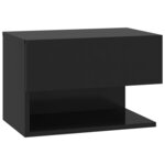 vidaXL Tables de chevet murales 2 Pièces Noir