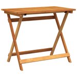 vidaXL Table de jardin pliante Rectangulaire 100x55x75 cm Bois massif Acacia