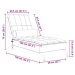 vidaXL Chaise longue de massage avec traversin gris clair tissu