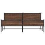vidaXL Cadre de lit en métal sans matelas chêne marron 200x200 cm