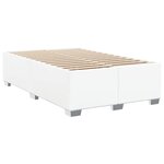 vidaXL Sommier à lattes de lit avec matelas blanc 120x190cm similicuir