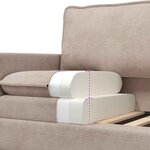 vidaXL Canapé Beige 76 x 81 x 87 5 cm Polyester