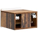 vidaXL Cabinet de chevet mural 2 pc Bois ancien 33 x 34 5 x 24 cm