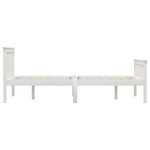 vidaXL Cadre de lit sans matelas blanc bois de pin massif 140x200 cm
