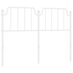 vidaXL Tête de lit métal blanc 150 cm