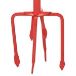 vidaXL Griffe de jardin Rouge Acier
