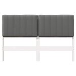 vidaXL Tête de lit capitonnée Blanc et gris clair 140 cm Pin massif
