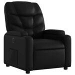 vidaXL Fauteuil inclinable électrique Noir Similicuir