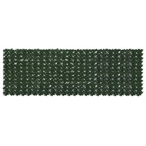 vidaXL Écran de balcon avec feuilles Vert foncé 300 x 100 cm