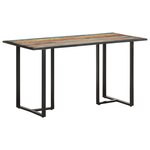 vidaXL Table de salle à manger 140 cm Bois de récupération massif