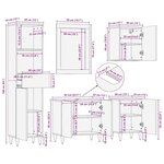 vidaXL Ensemble de mobilier de salle de bain avec tiroir 5 Pièces Blanc