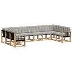 vidaXL Ensemble de canapés d'extérieur 10 Pièces Blanc et gris clair