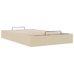 vidaXL Cadre de lit ottoman sans matelas crème 120x190 cm tissu