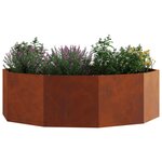 vidaXL Jardinière Rouillé 120 x 120 x 35 cm