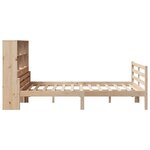 vidaXL Lit bibliothèque sans matelas 135x190 cm bois de pin massif