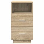 vidaXL Table de chevet avec 2 tiroirs chêne sonoma 36x36x68 cm