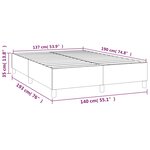 vidaXL Cadre de lit à ressorts crème 140x190 cm tissu