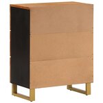 vidaXL Armoire latérale marron et noir 60x33 5x75 cm bois de manguier