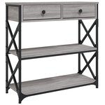 vidaXL Table console sonoma gris 75x28x75 cm bois d'ingénierie