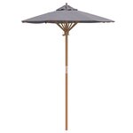 vidaXL Parasol de jardin gris foncé 150x210 cm en bambou