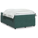 vidaXL Sommier à lattes de lit et matelas Vert foncé 120x200cm Velours