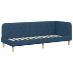 vidaXL Cadre de lit d'angle Bleu 80 x 200 cm tissu