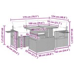 vidaXL Salon de jardin avec coussins 5 Pièces beige résine tressée