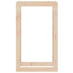 vidaXL Support pour bois de chauffage 60x25x100 cm Bois de pin massif