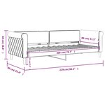 vidaXL Lit de repos sans matelas bleu 80x200 cm velours