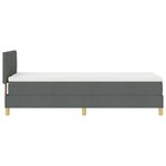 vidaXL Lit boxspring avec matelas Gris foncé 80 x 200 cm tissu