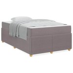vidaXL Cadre de lit Autre Taupe 120 x 190 cm tissu