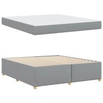 vidaXL Cadre de lit avec matelas Gris clair 180 x 200 cm tissu