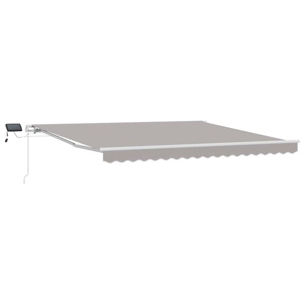 vidaXL Auvent Rétractable Gris clair 400 × 300 cm Tissu et acier
