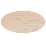 vidaXL Dessus de table 60x30x2 5 cm bois de pin massif ovale