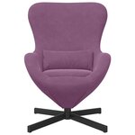 vidaXL Fauteuil œuf Violet Velours
