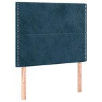 vidaXL Sommier à lattes de lit matelas et LED Bleu foncé 100x200 cm