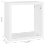 vidaXL Étagères cube murales 4 Pièces blanc 30x15x30 cm